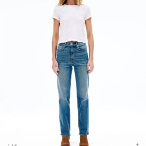 SLVRLAKE London high rise straight leg jean size 25 Blue Bird wash
